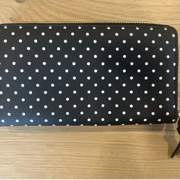 Tory Burch Black and White Polka Dot Clutch - Picture 4 of 5